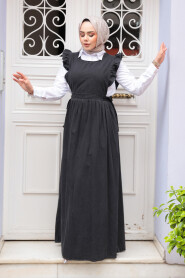 Modest Antrasit Gilet Denim Dress 19113ANT - 1