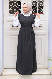 Modest Antrasit Gilet Denim Dress 19113ANT - 3