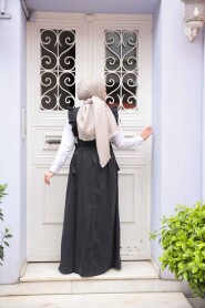 Modest Antrasit Gilet Denim Dress 19113ANT - 4