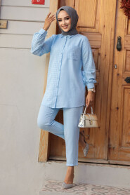 Modest Baby Blue Dual Suit 12191BM - 2