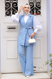Modest Baby Blue Dual Suit 12551BM 
