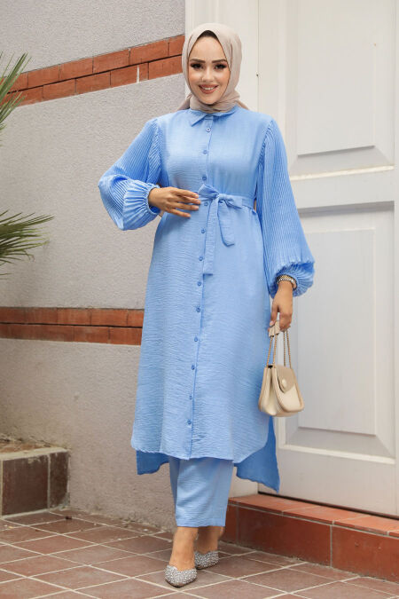 Modest Baby Blue Dual Suit 12581BM - NEVA STYLE