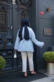 Modest Baby Blue Kimono 19032BM - 4