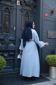 Modest Baby Blue Pastel Dress 19033BM - 4
