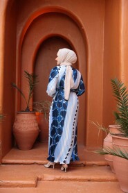  Modest Baby Blue Pleated Dress 23503BM - 3