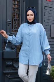 Modest Baby Blue Top 101016BM - 3