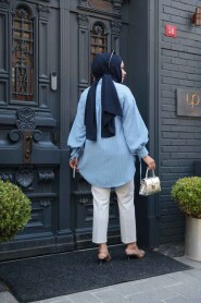 Modest Baby Blue Top 101016BM - 4