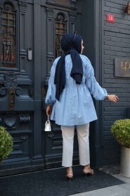 Modest Baby Blue Top 101033BM - 3