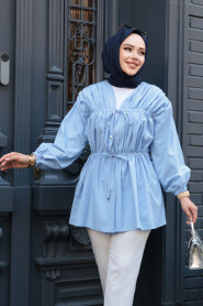 Modest Baby Blue Top 101042BM - 2