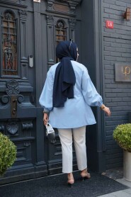 Modest Baby Blue Top 101042BM - 3