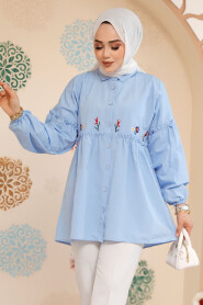 Modest Baby Blue Top 40603BM - 2