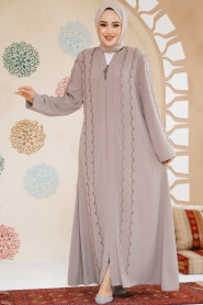  Modest Beige Abaya For Women 29113BEJ 