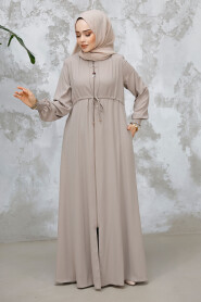 Modest Beige Abaya For Women 81291BEJ - 2