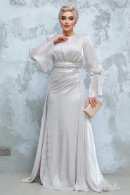 Modest Beige Bridesmaid Dress 4986BEJ - 3