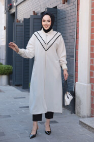 Modest Beige Cardigan 15201BEJ - 2