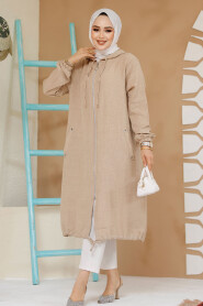 Modest Beige Coat 70792BEJ - 2