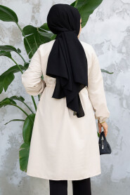 Modest Beige Coat 91781BEJ - 3