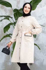 Modest Beige Coat 91781BEJ - 2