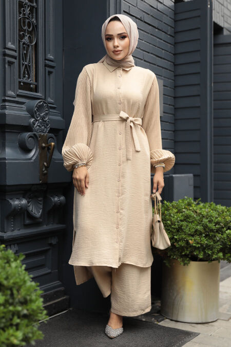 Modest Beige Dual Suit 12581BEJ - NEVA STYLE