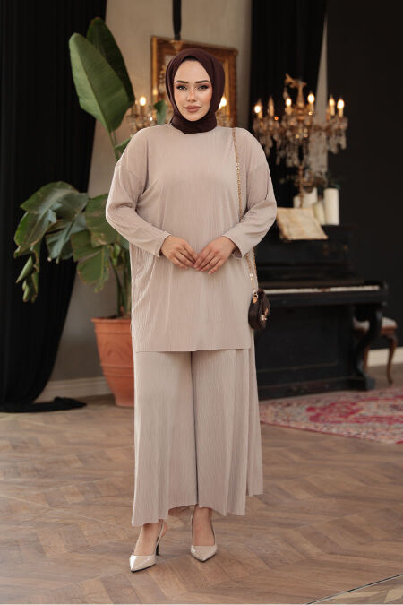 Modest Beige Dual Suit 12941BEJ - NEVA STYLE