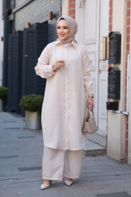 Modest Beige Dual Suit 12981BEJ - 2