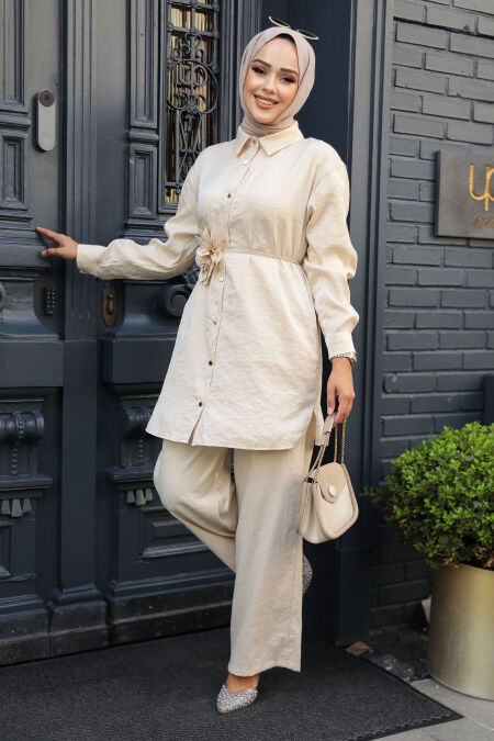 Modest Beige Dual Suit 14214BEJ - NEVA STYLE