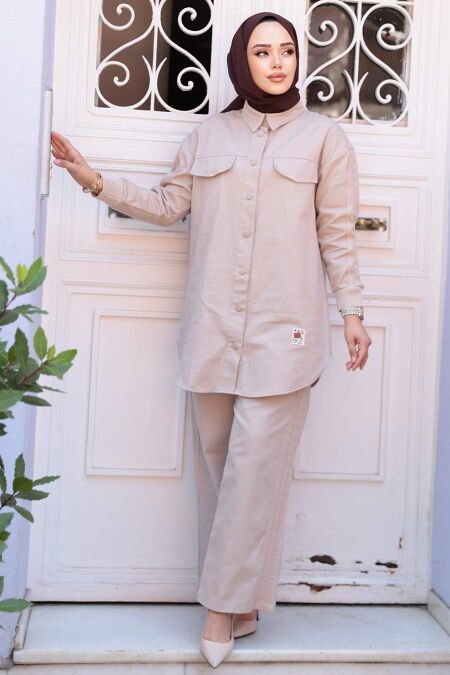 Modest Beige Dual Suit 14272BEJ - NEVA STYLE