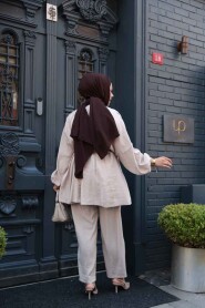 Modest Beige Dual Suit 19031BEJ - 4
