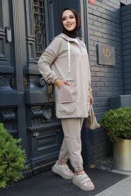 Modest Beige Dual Suit 20072BEJ - 2