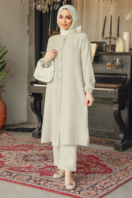 Modest Beige Dual Suit 40211BEJ - NEVA STYLE