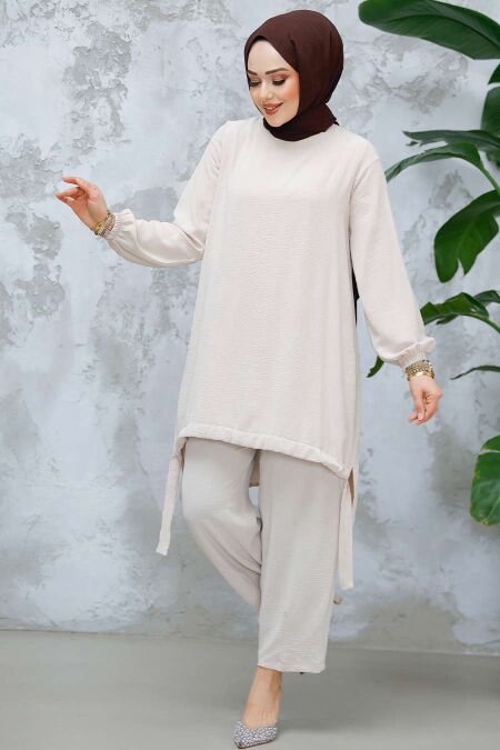 Modest Beige Dual Suit 65876BEJ - NEVA STYLE