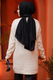 Modest Beige Knitwear Jumper 20023BEJ - 3