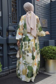 Modest Beige Maxi Dress 18236BEJ - 2