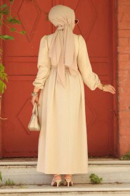 Modest Beige Maxi Dress 59861BEJ - 3