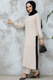 Modest Beige Pink Dual Suit 65877BEJ - 1