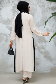 Modest Beige Pink Dual Suit 65877BEJ - 4