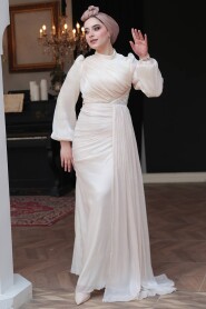 Modest Beige Prom Dress 52585BEJ - 2