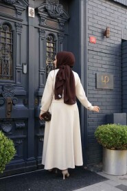 Modest Beige Skirt Dual Suit 12261BEJ - 5