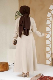 Modest Beige Skirted Dual Suit 1277BEJ - 4