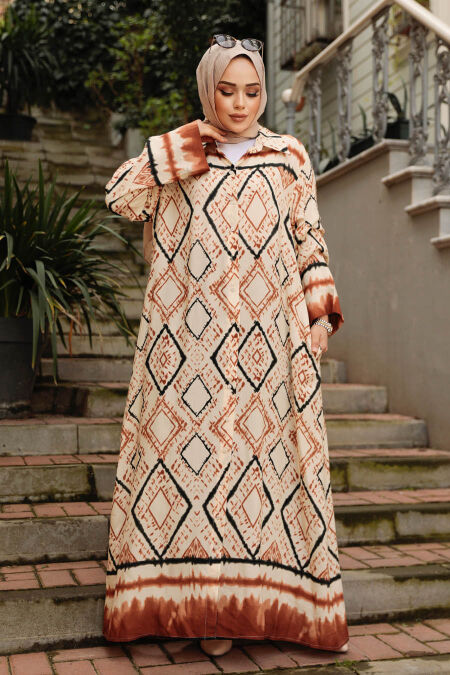 Modest Beige Summer Dress 10266BEJ - NEVA STYLE