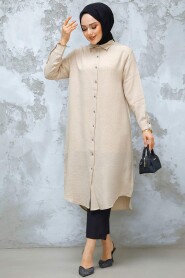 Modest Beige Top 10784BEJ - 1