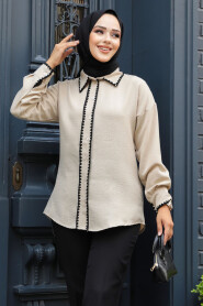 Modest Beige Top 11991BEJ - 1