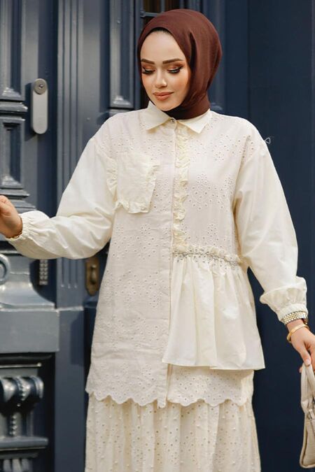 Modest Beige Top 14261BEJ - NEVA STYLE