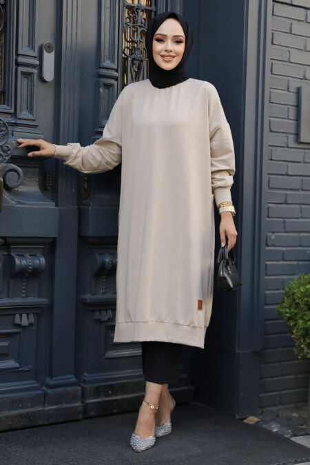Modest Beige Top 30645BEJ - NEVA STYLE