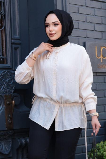 Modest Beige Top 32358BEJ - NEVA STYLE