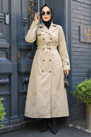 Modest Beige Trench Coat 61500BEJ - 1