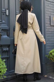 Modest Beige Trench Coat 61500BEJ - 3