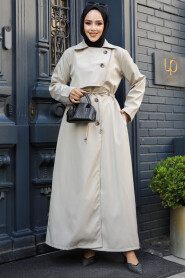 Modest Beige Trench Coat 684BEJ - 1