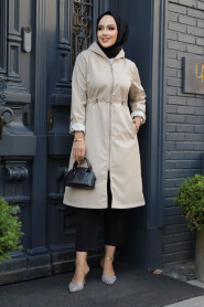 Modest Beige Trench Coat 69721BEJ - 1