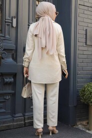 Modest Beige Triple Suit 104006BEJ - 3